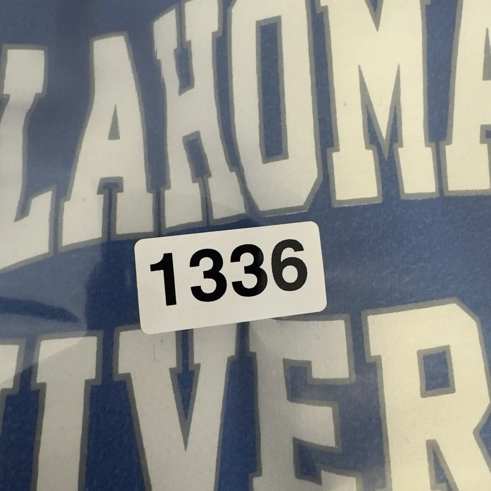 Oklahoma City University Hoodie Sweatshirt Blue Size Large On Mission Pullover - Picture 11 of 11